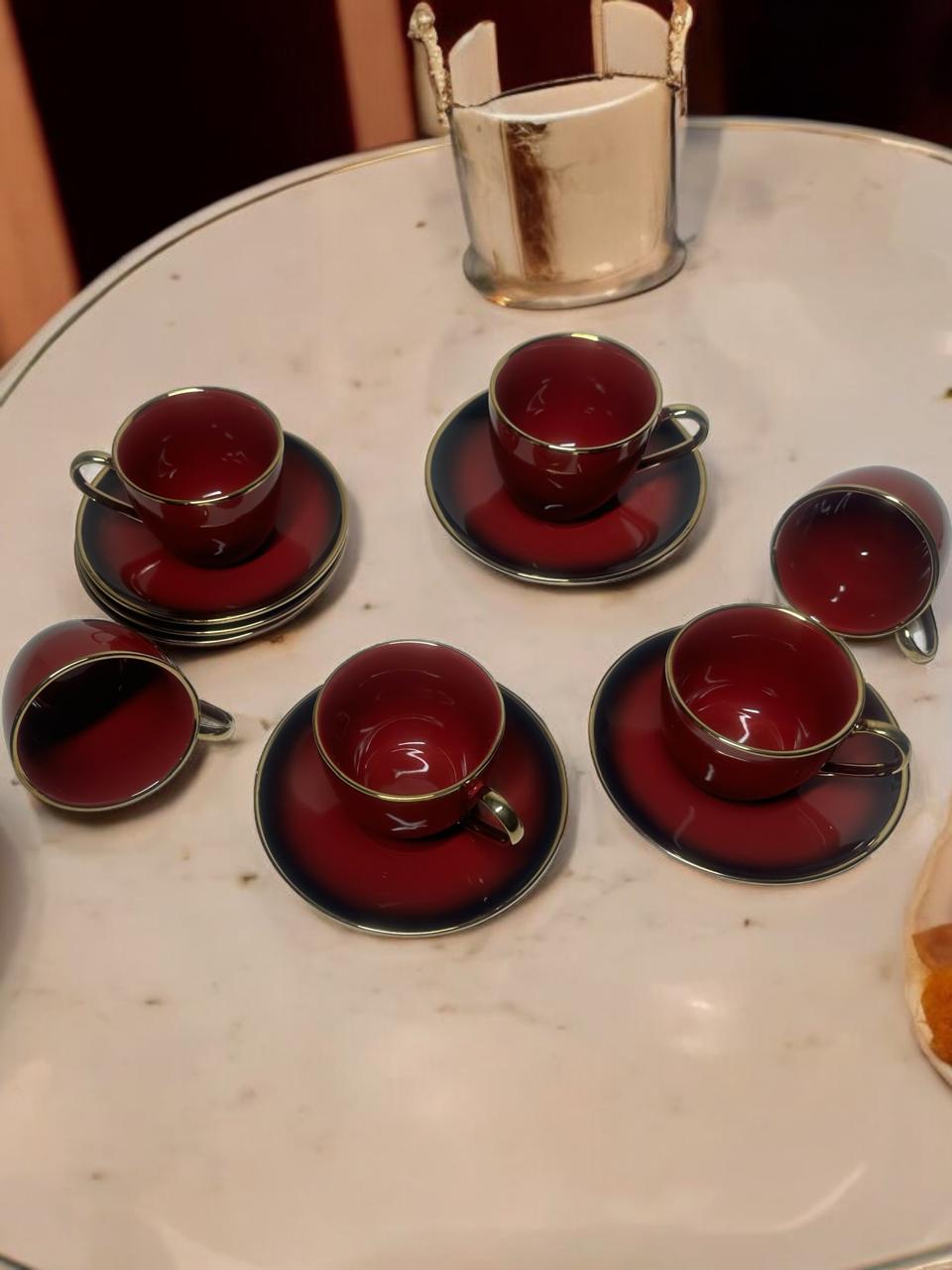 Premium LUXE - Tea Cup with Saucer Set - set of 12