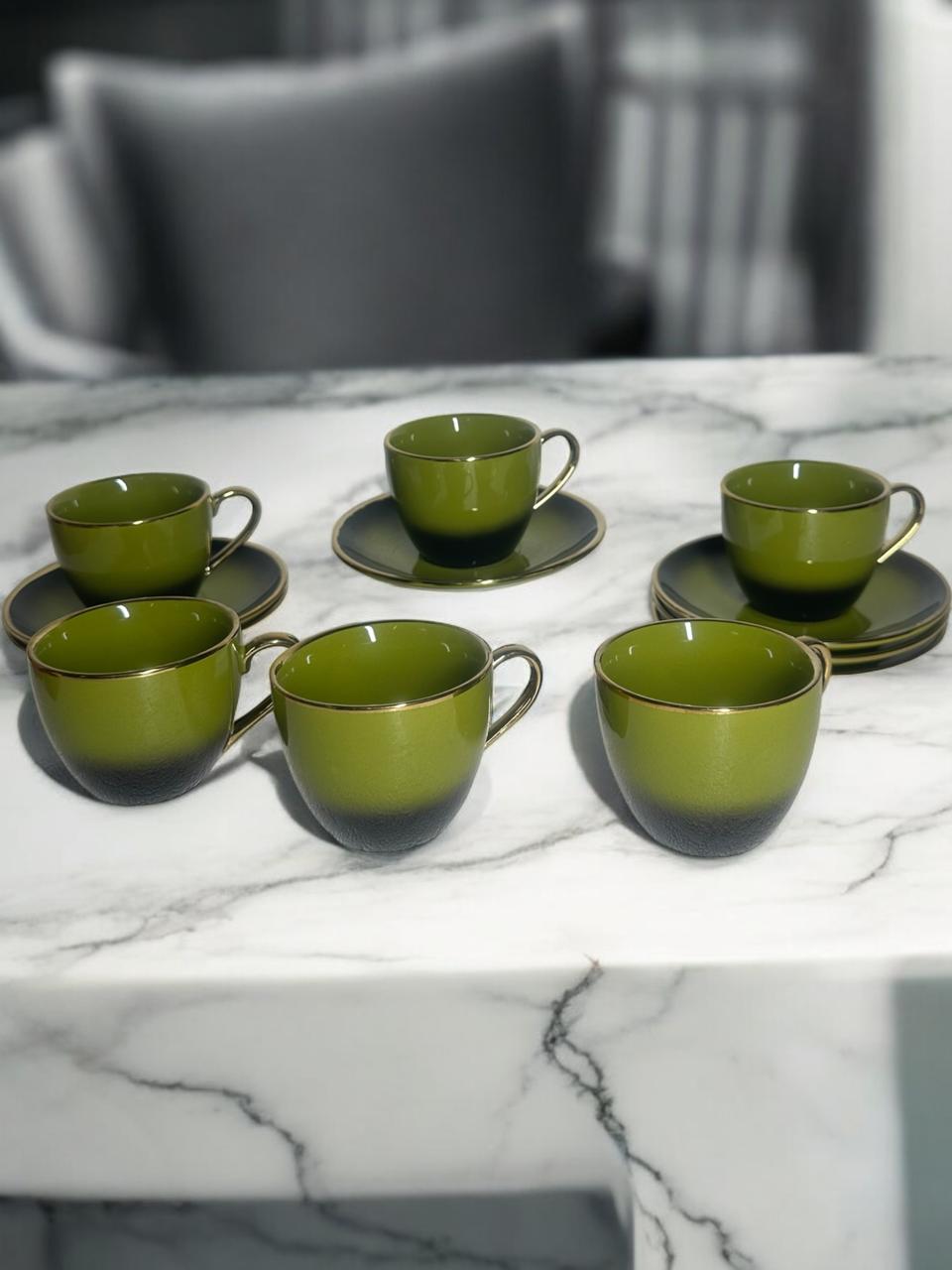 Premium LUXE - Tea Cup with Saucer Set - set of 12