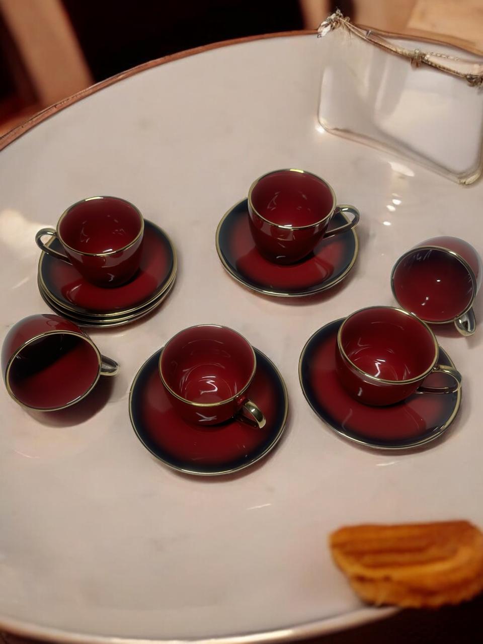 Premium LUXE - Tea Cup with Saucer Set - set of 12