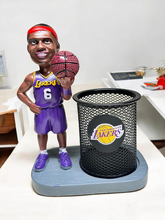 Basket Ball Lakers Pen Stand | Table Top or Desk Organizer | Office and Home