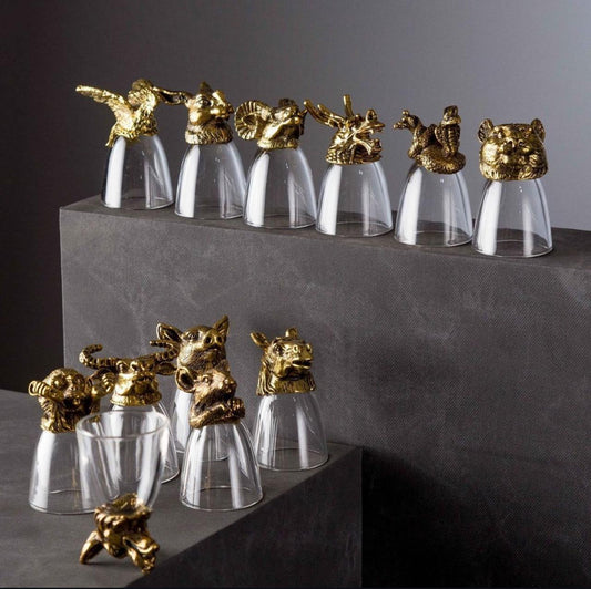 Zodiac Animal Shot Glasses | 12 pcs (60 ml)